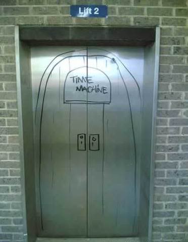 Time Machine Elevator Graffiti