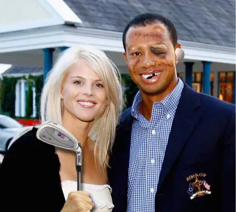 Tiger Woods Christmas Card