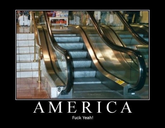 America F Yeah Escalator