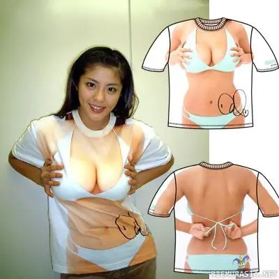 Bikini Tshirt Asian Chick