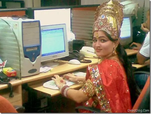 Indian Girl on Computer
