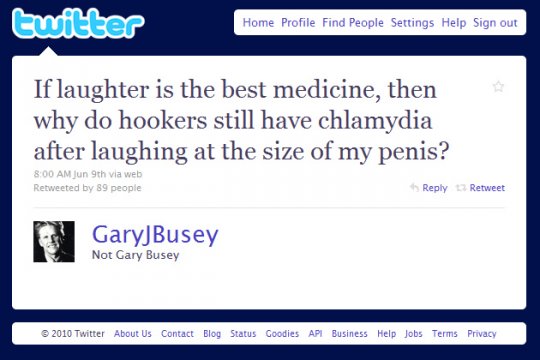 Busey Twitter Laughter Best Medicine