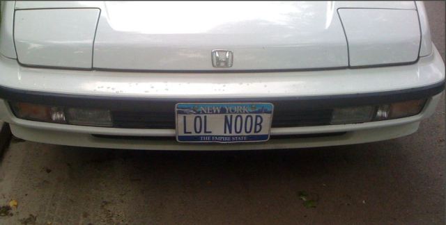 LOL Noob License Plate New York
