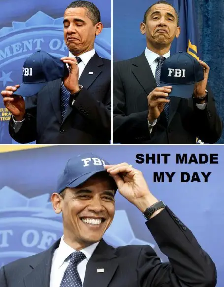 Shit Made My Day Obama FBI Hat