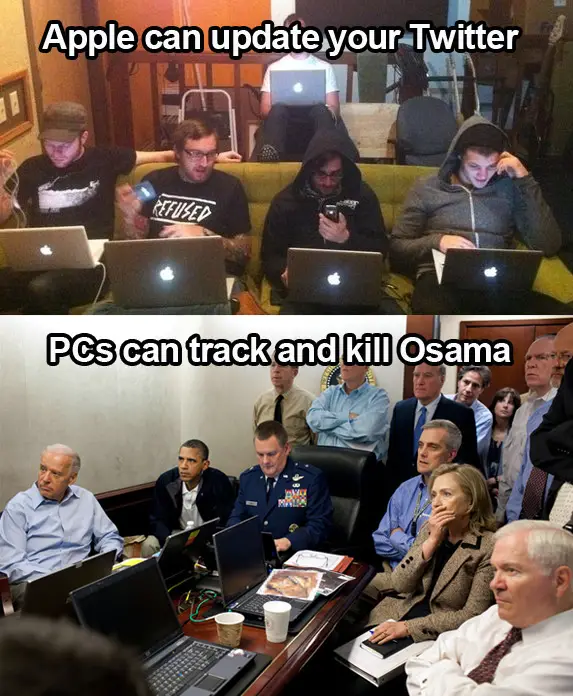 this ends the pc vs apple debate