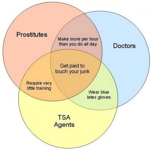 Prostitutes Doctors and TSA Agents Venn Diagram