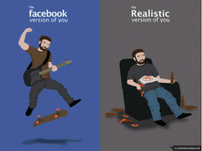 facebook you vs the real you animated gif