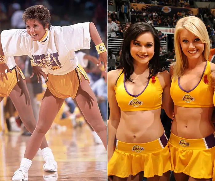 Lakers Cheerleaders Then and Now.